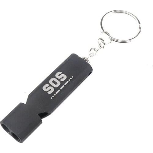 Portable Aluminum Safety Whistle Double Lifesaving Emergency SOS Outdoor Survival Whistle Outdoor Survival Tool Camping & Hiking