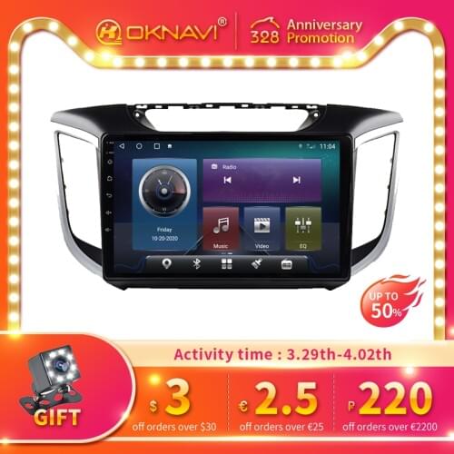 Touch Screen Android 10.0 10.0 inch Smart Car radio for Hyundai Creta IX25 2015 2016 2017 2018 GPS 4G RDS Wifi BT NO DVD Player
