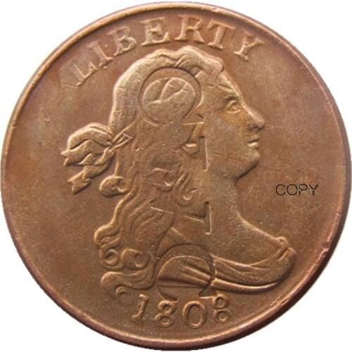 US 1808 CWC Draped Bust Half Cent Copper Copy Decorate Coin