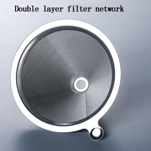 OHFIN 1PC Stainless Steel Coffee Filter 1000ml Glass Coffee Pots Thicken Glass Container Hand Percolators Home Drinkwares