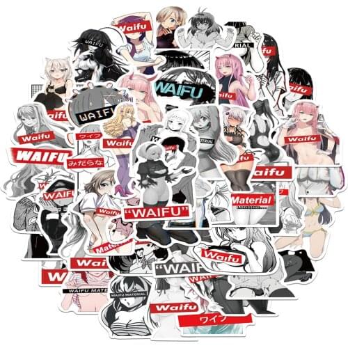 10/30/50PCS Anime Hentai Sexy Pinup Girl Waifu Decal Stickers Skateboard Laptop Guitar Phone Car Cool Waterproof Sticker Toy