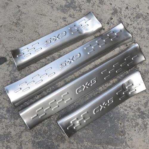 High Quality Stainless Steel scuff plate door sill Trim For Mazda CX-5 CX5 2013 2014 2015 2016 Car Accessories