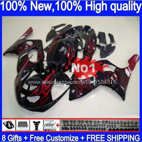 YZF 600R For YAMAHA YZF600R Thundercat 2002 2003 2004 05 06 07 Red flames 39MC.86 YZF-600R 96 02 03 04 2005 2006 2007 Fairings