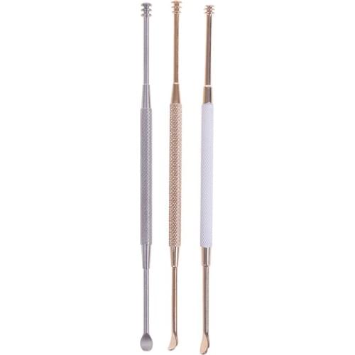 1PC Double-ended Stainless Steel Spiral Ear Pick Spoon Ear Wax Removal Cleaner Ear Tool Multi-function Portable