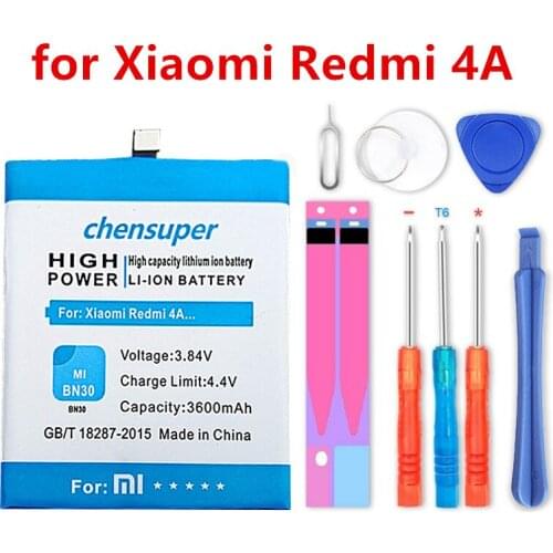 NEW BN30 For Xiaomi Redmi 4A Hongmi 4A Original Battery Replacement Batteries Lithium Polymer Bateria 3600 MAh Capacity