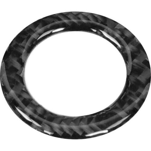 Auto mirror accessories Car Mirror Carbon Fiber Interior Ignition Keyhole Button Ring Cover Fit for Ford Mustang 2009-2013 car