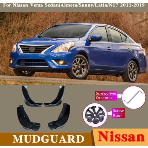 Car Products Car Accessories Mudguards Splash Guards Fender Mudflaps For Nissan Versa Sedan Almera Sunny Latio N17 2011-2019
