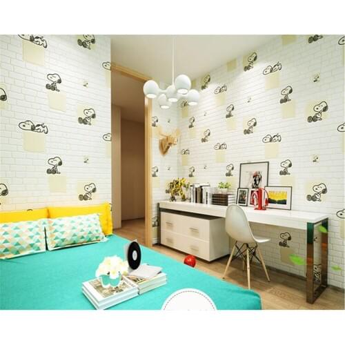 Beibehang Non-woven childrens room cartoon brick cute papel de parede wallpaper behang hudas beauty papier peint tapety