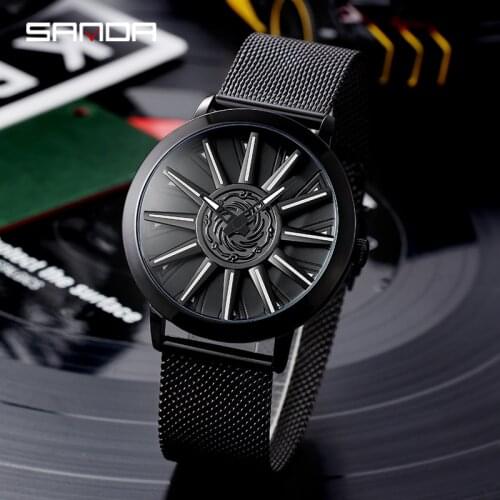 BASID Top Brand Luxury Modern Sports Mens Watches Quartz Wristwatch Wheel Series Dial Waterproof Watch Gentleman For Gifts Male