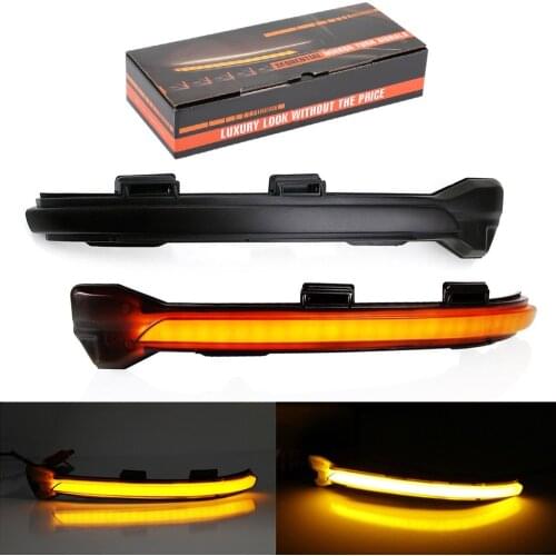 Dynamic LED Turn Signal Light For VW MK7 Golf 7 GTI EMARK Smoked Side Mirror Sequential Blink Rearview Mirror Turn Signal Lights
