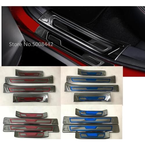 For Mazda CX-3 CX3 2017 2018 2019 2020 Car Styling Internal Pedal Door Outside Sill Scuff Plate External Threshold Trim Frame