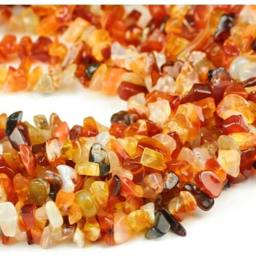 HGKLBB Freeform Natural stone beads Irregular Gravel Red carnelian 86cm Chips beads for Jewelry making accessories bracelet DIY