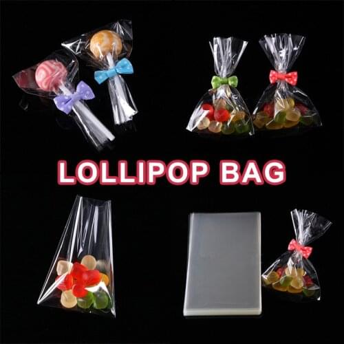Candy Lollipop Wrapping Supplies 100 Pcs Wedding Favor Small Plastic Bags Cellophane Bag Open Top Gift Boxes Transparent