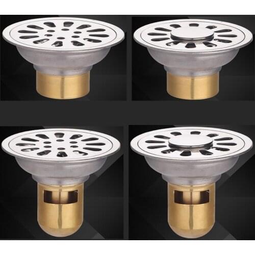 304 Stainless Steel 9 cm Round Deodorant Floor Drain Kitchen Bathroom Washing Machine Balcony Dual-use Floor Drain