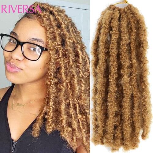 12" Real Butterfly Locs Bob Crochet Hair Naturel 1B 613 30 27 Bug Red Colored Ombre Butterfly Distressed Locs Crochet Hair Locks