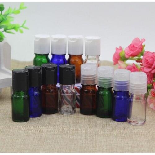 New Fashion 300pcs/lot 5 ML Empty Perfume Water Glass Bottles Empty Glass Bottles with Press Disk Lids