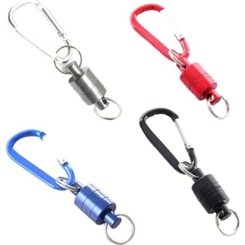 2021 New Magnet Buckle Fly Fishing Magnetic Net Release Clip Hanging Holder Lanyard Clip