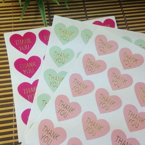 New Hot Handmade With Love 3.3*2.9cm DIY Blank Rose Red Heart Paper Sticker Label For Gift/Cake/Candy Accept Custom Order