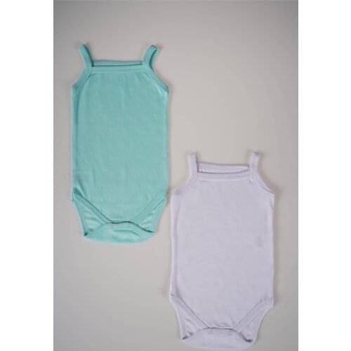 New Season Rope Suspended Jacquard Air Conditioned 2 Pieces Snap fastener Bodysuit 1-36 Months Free Shipping Turkey