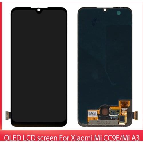 6.09 Inch OLED Screen without Frame LCD Display Touch Screen Digitizer for Xiaomi MI CC9E Replacement Parts