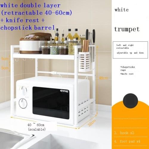 Organizer Almacenaje Dish Drying Adjustable Microwave Shelf Mutfak Cocina Organizador Cuisine Kitchen Storage Rack Holder