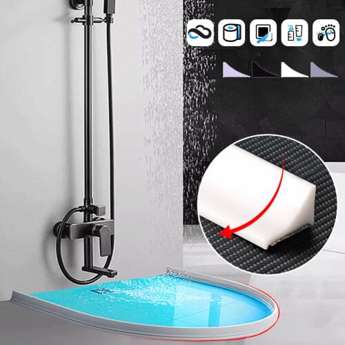 Bathroom Water Stopper Water Retaining Strip Bendable Bathroom Door Washing Machine Shower Threshold Water Shower Dam Barrier