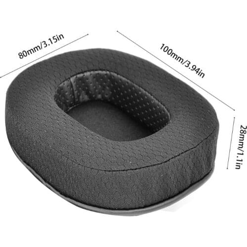 H7JF Replacement Ear Pads Cushions Kit- for razer Blackshark V2 X, V2 Pro, Headphones Repair Parts Earpads Cover, Black Oval