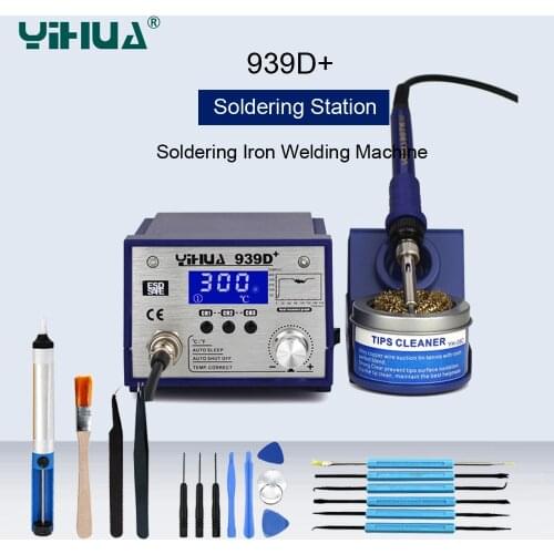 YIHUA 939D+ High Power Thermostat Smart Soldering Station Adjustable Temperature Soldering Iron Welding Machine Rework Station
