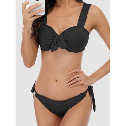 Bow Knot Bikini 2021 Womens Swimsuit High Waist Thong Bikinis Set Swimwear Female Summer Bathe Swimming for Bathing Suit Women