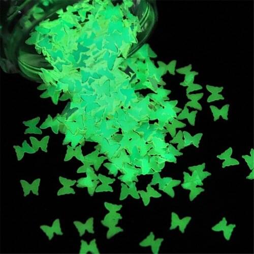 1g/Box Luminous Nail Art Sequins Heart Star Moon Flower Ultra-Thin Fluorescent Nail Glitter Flakes Nails Decor Glow In The Dark