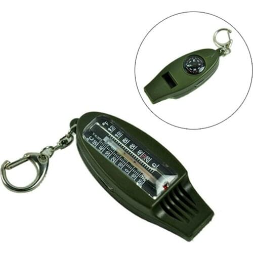 4 in 1 multifunctional compass key chain compass whistle magnifying glass 203-0030