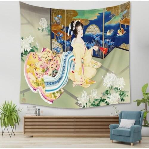 5 Styles Japan Retro Fashion Tapestry Culture Art Hanging Cloth Decorative Mural Large Art Healthy Large Wall Paintings
