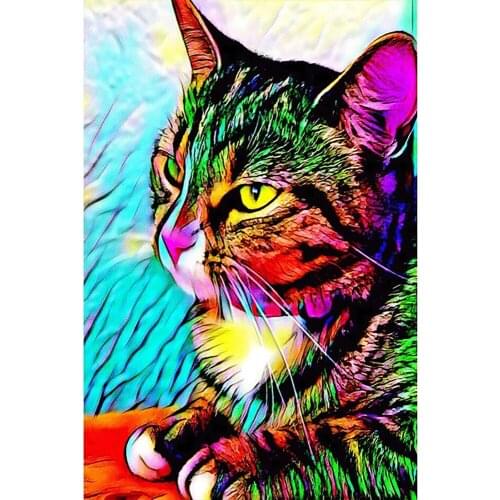 5D DIY Full Square Round Resin Diamond Painting "CAT" Cross Stitch Embroidery Mosaic New Arrival Fall Decor