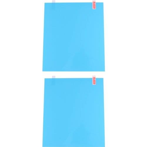 8Pcs Nanofilm Anti-fog Anti-glare Rainproof and Waterproof Mirror Window Film Car Rearview Mirror Film Sky Blue