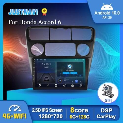 Android 10.0 Car Radio 4G WIFI For Honda Accord 6 1998-2003 Auto Stereo Navi GPS Multimedia Player Carplay Head Unit BT OBD 9