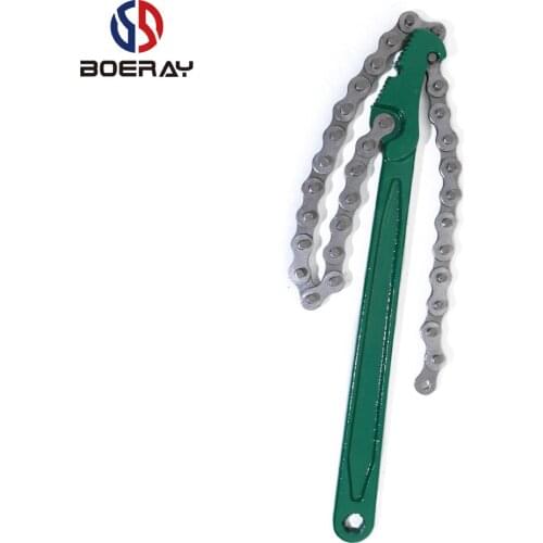 Boerray 27.5 Inch Heavy-Duty Ratcheting Chain Wrench Oil Filter Tool Pipe Fittings Tools