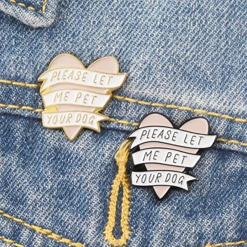 Pines Love Heart Brooch Enamel Pins Metal Badge Brooches for Clothing Pin Woman Badges for Backpack Badge Gifts for Women