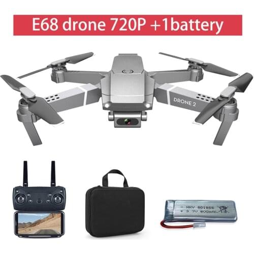 E68 Remote Control Upgraded Drone Wide Angle 4K 720P 1080P HD Camera Quadcopter Foldable WiFi FPV Four-axis Drone For Adults