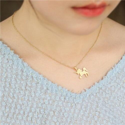 Europe / U S Pendant Necklace The Unicorn Necklace Women Necklace Ladies Jewelry Birthday Gift