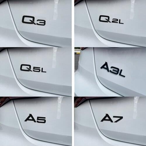 Glossy Black Car Sticker For Audi A6 A6L A1 A5 A4L A4 A3 A7 A8L Q2 Q3 Q5 Q5L Q7 TFSI Audi Trunk Sticker Audi Rear Accessories