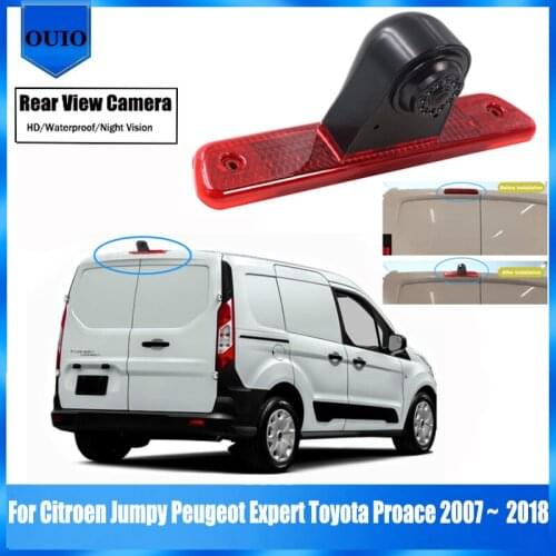 HD Rear View Reverse Camera For Citroen Jumpy Peugeot Expert Toyota Proace 2007 ~ 2017 2018 BackUp Parking Brake light Camera