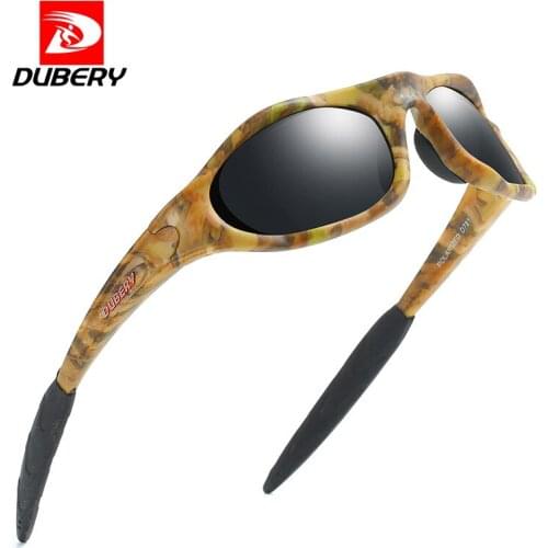 DUBERY Camouflage Non-Slip Goggles Sports Riding Sunglasses Fishing Polarized Sunglasses Color Film Polarized Glasses