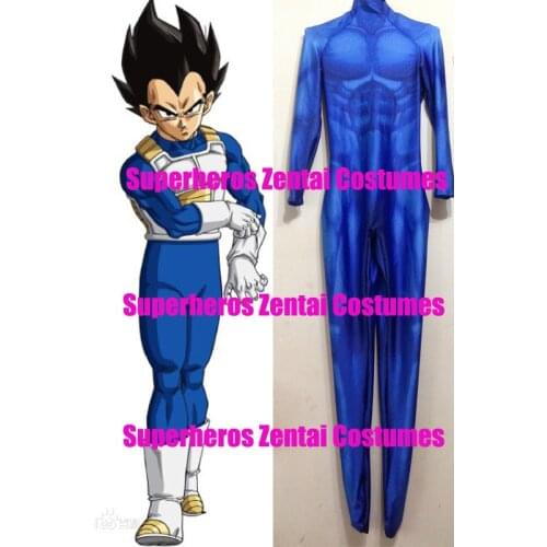 Vegeta Cosplay Costume 3D Printed Blue Muscle Zentai Undersuit