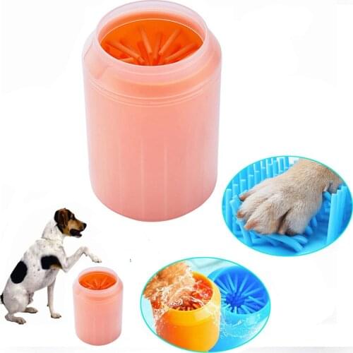 Dog Paw Cleaner Cup Soft Silicone Comb Outdoor Pet Towel Pet Feet Washer Foot Cleaning Bucket for Dog Grooming Supplies