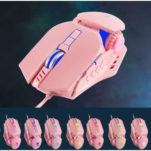 USB Optical Mouse 3200DPI Adjustable Professional Gamer Mice LED Light Computer Wired Mause Ergonomic Gaming Mouse For Laptop