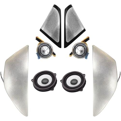 Sperker Illuminate Cover Set For Bmw F10 F11 5 Series Car Fornt Door Audio Tweeter Midrange Loudspeaker Case With Ambient Light