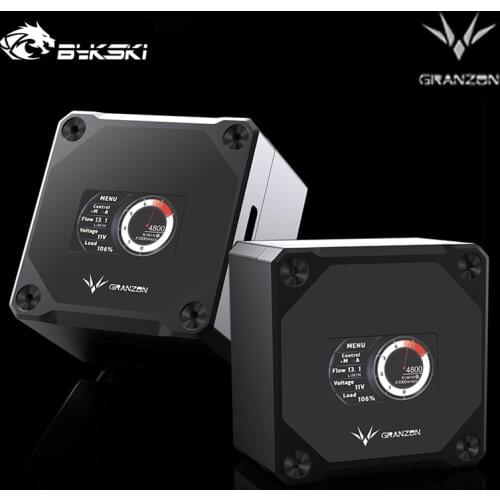 Granzon GFM,PC Water Cooling Smart PWM Digital Display DDC Water Pump Wireless Speed Control,4800 RPM Flow 700L/H, Lift 6 Meter