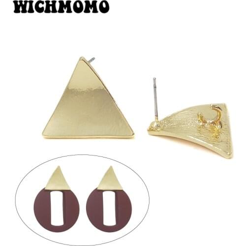 New 22mm 6pieces/bag High Quality Zinc Alloy Bend Triangle Earring Base Connectors Linkers for DIY Earring Jewelry Accessories