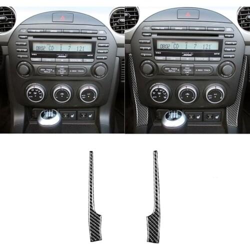 Fit For Mazda MX-5 Miata MX5 NC 2019-2015 Carbon Fiber Centrol Console Panel Side Strips Trim Interior Car Accessories