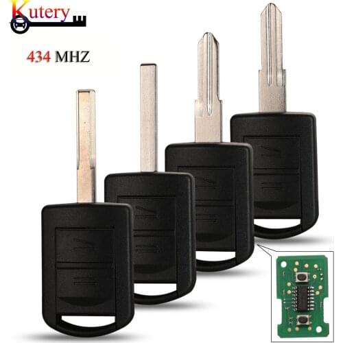 Kutery Remote Car Key For Opel Vauxhall Corsa C 2001-2007 2 Buttons 433.92MHZ ID40 Chip 5WK48669